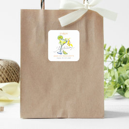 Elegant Margs & Huwelijk Bachelorette Weekend Vierkante Sticker