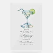 Elegant Margs & Huwelijk Vrijgezellenfeest Welkom Acryl Bord (Voorkant)