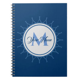 Elegant marien monogram intens! notitieboek