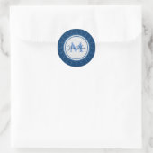 Elegant marien monogram intens! ronde sticker (Tas)