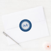 Elegant marien monogram intens! ronde sticker (Envelop)
