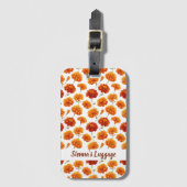 Elegant Marigold Pattern Bagagelabel (Voorkant (verticaal))