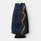 Elegant Marine Blauw Goud Agaat Pensioen Partij Flesjeskoeler (Achterkant)