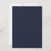 Elegant Marine Blauw Huwelijksceremonie Programma (Achterkant)