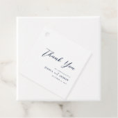 Elegant Marine Blauw & Wit Eenvoudige Bruiloft Bedankjes Labels (In situ)