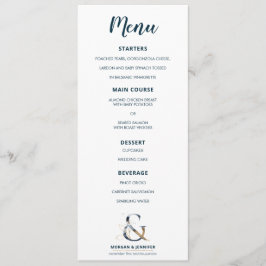 Elegant marine en gouden menu Ampersand