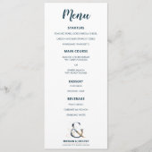 Elegant marine en gouden menu Ampersand (Voorkant)