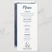 Elegant marine en gouden menu Ampersand (Voorkant / Achterkant)