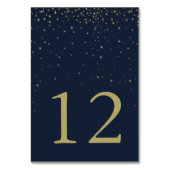 Elegant marine en goudval bruiloft kaart (Voorkant)