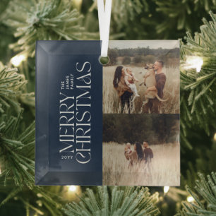 Elegant marine gebladerte modern minimal multi fot glas ornament