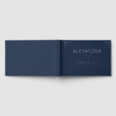 Elegant marine geometrisch gastenboek (Volledig)