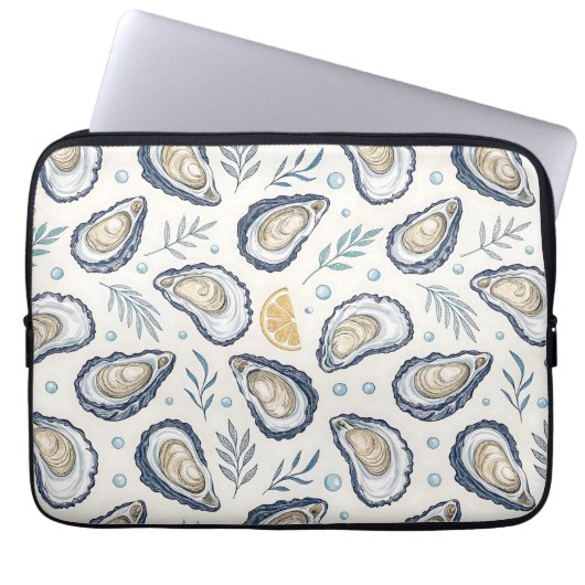Elegant Marine Oysters Laptop Sleeve (Voorkant)