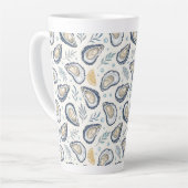 Elegant Marine Oysters Latte Mok (Linkerhoek)