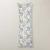 Elegant Marine Oysters Lichaamskussen (Achterkant (Verticaal))