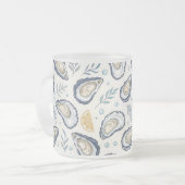 Elegant Marine Oysters Matglas Koffiemok (Voorkant links)