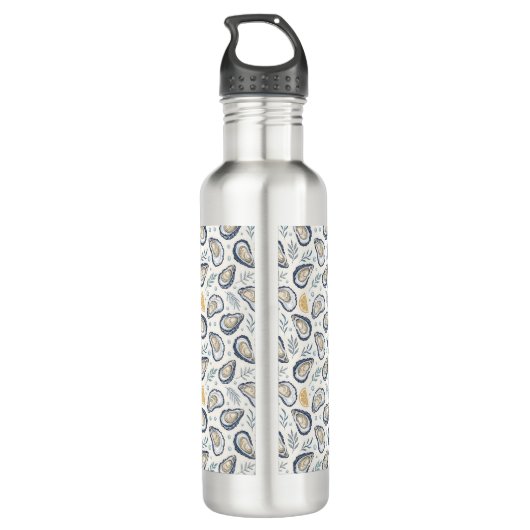 Elegant Marine Oysters Waterfles (Achterkant)