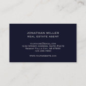 Elegant Marine Professioneel Vastgoed Visitekaartje (Achterkant)