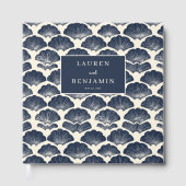 Elegant marine schelp nautisch gastenboek (Voorkant)