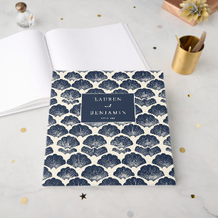 Elegant marine schelp nautisch gastenboek