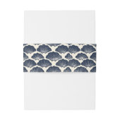 Elegant Marine Vintage Schelp Motief Uitnodigingen Wikkel (Achterkant Voorbeeld)