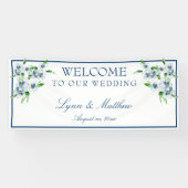 Elegant marine & White Wedding Reception Spandoek (Horizontaal)