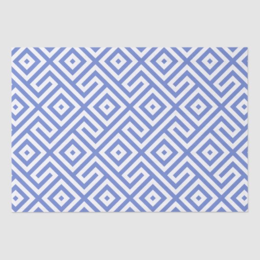 Elegant marineblauw Abstract geometrisch patroon Tissuepapier (Voorkant)