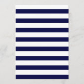 Elegant marineblauw bruiloft menu Kaart (Achterkant)