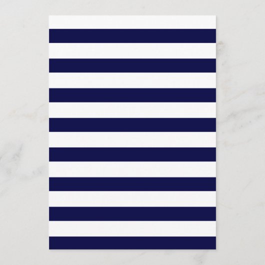 Elegant marineblauw bruiloft menu Kaart (Achterkant)