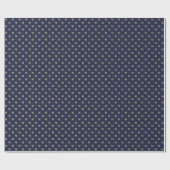 Elegant marineblauw goud op maat monogram initiaal cadeaupapier (Vlak)