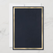 Elegant marineblauw goud Speciale gelegenheid  Kaart (Achterkant)