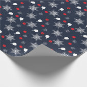 Elegant marineblauw 💙 kerst cadeaupapier (Hoek)