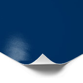 Elegant marineblauw paar initialen bruiloft perfect poster (Hoek)