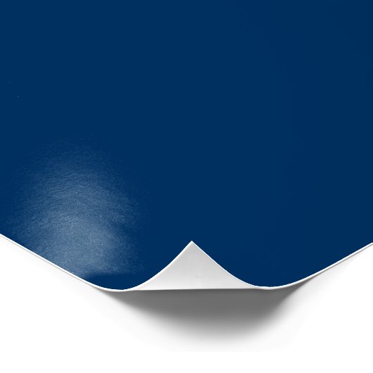 Elegant marineblauw paar initialen bruiloft perfect poster (Hoek)