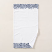 Elegant marineblauw Paisley wervelt kant Bad Handdoek (Handdoek)