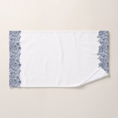 Elegant marineblauw Paisley wervelt kant Bad Handdoek (Handdoek)