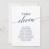 Elegant marineblauw Tafelnummer 11 Zitplaatje (Voorkant)