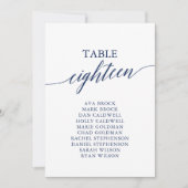 Elegant marineblauw Tafelnummer 18 Zitplaatje (Voorkant)