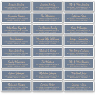 Elegant marinegoud individuele gast adresetiketten sticker