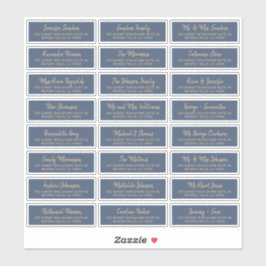 Elegant marinegoud individuele gast adresetiketten sticker