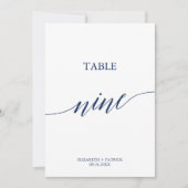 Elegant marinekalligrafietabel negentabel kaart (Voorkant)