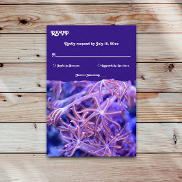 Elegant marinekoraalriffen Nautical Coastal Weddin RSVP Kaartje