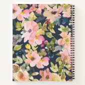 Elegant marinepersoneel gepersonaliseerd recept notitieboek (Achterkant)