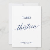 Elegant marinescalligrafie Tabel 13 Tabelnummer Kaart (Achterkant)