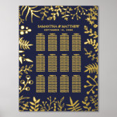 Elegant marineschip en goudpleisterkaart voor brui folie afdrukken (Voorkant)