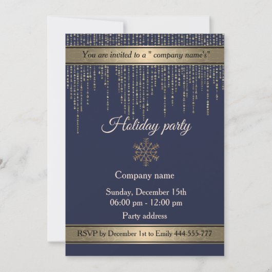 Elegant marinesfeest kaart (Voorkant)