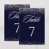 Elegant marinetabel notitiekaartje (Voorkant / Achterkant)