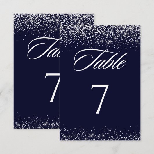 Elegant marinetabel notitiekaartje (Voorkant / Achterkant)