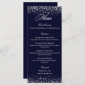 Elegant marinetafel-menukaart Formele gebeurtenis Menu (Voorkant / Achterkant)