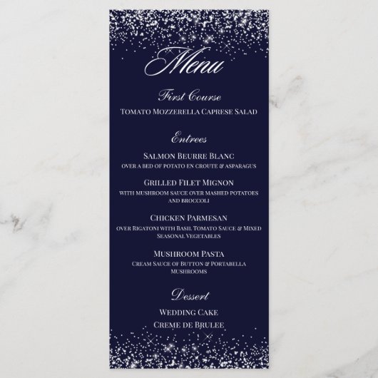 Elegant marinetafel-menukaart Formele gebeurtenis Menu (Voorkant)