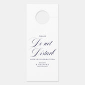 Elegant marinier en witbruiloft storen niet deurhanger (Achterkant)